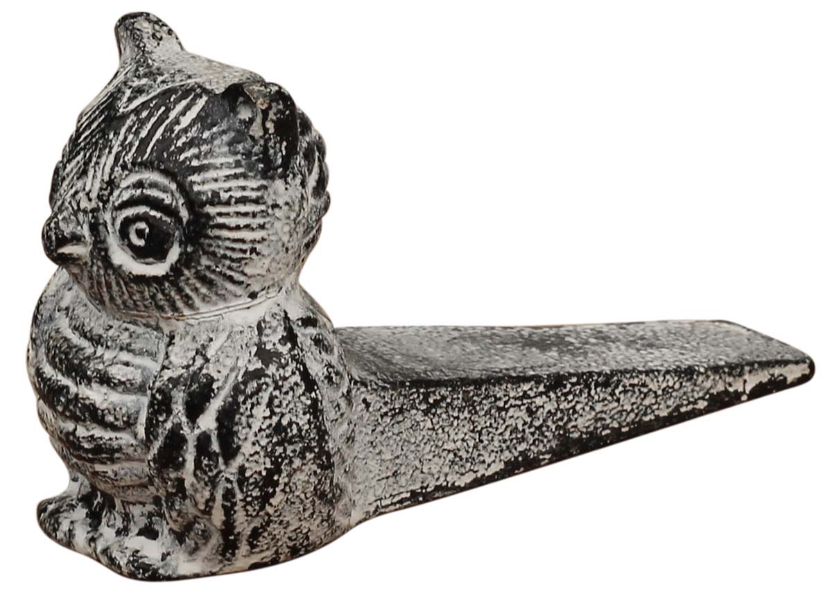 Buy in Bulk Wholesale Owl Door Stopper - Solid & Heavy Wedge Style Stopper - Distressed Rustic Cast Iron Patina - Shabby Chic Home Decor Accessories & Supplies